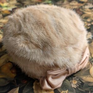 Elegant Tan Cream Fur Women's Ladies' Hat